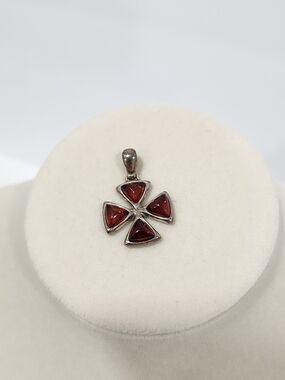 Vintage Sterling Silver 925 VB Poland Cross Charm Pendant